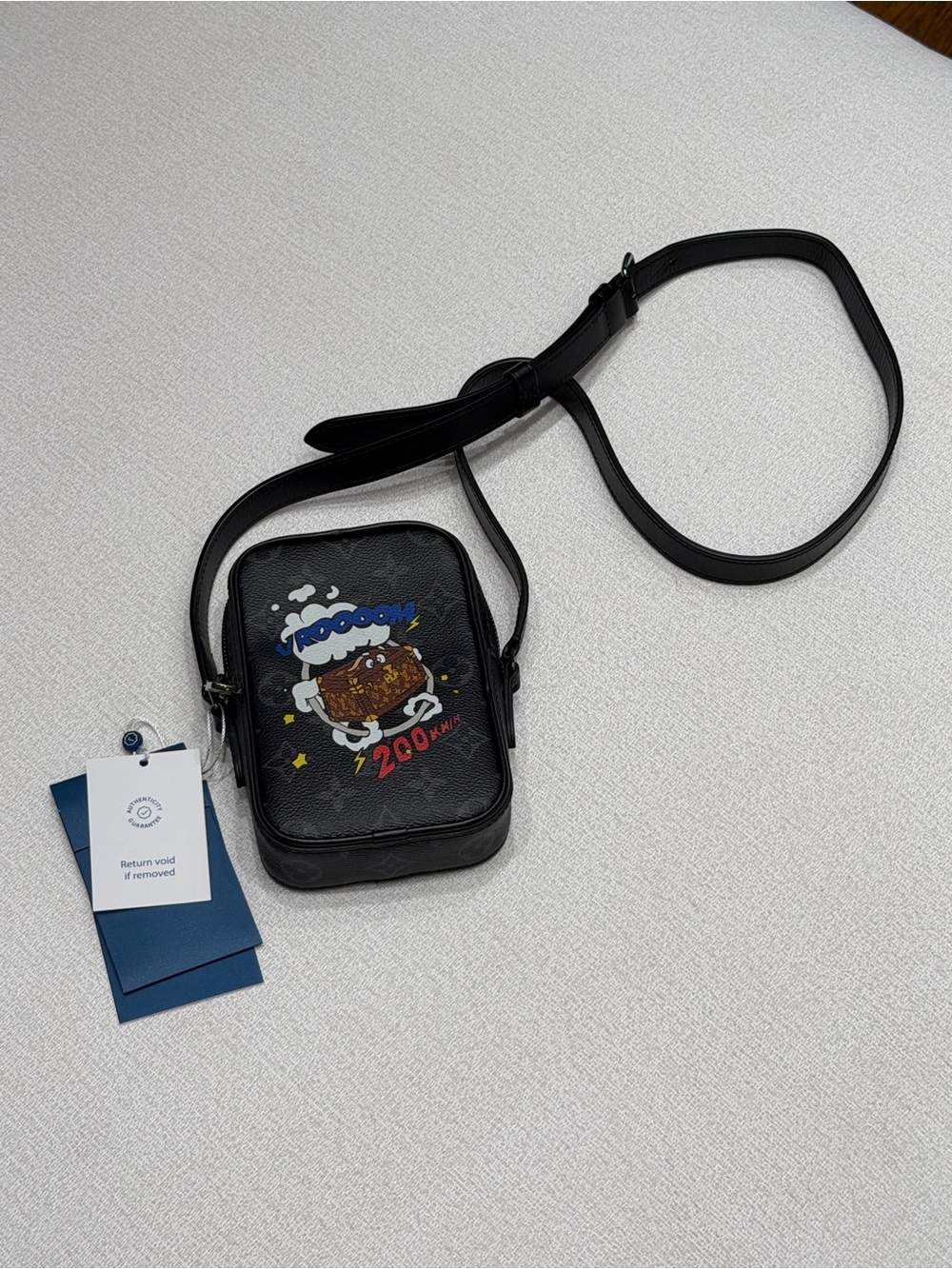 Louis Vuitton Black Graphic Leather Danube Crossbody bag